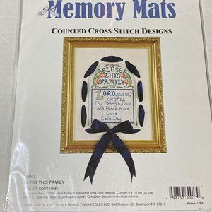 Bless this Family Memory Mats Counted Cross Stitch